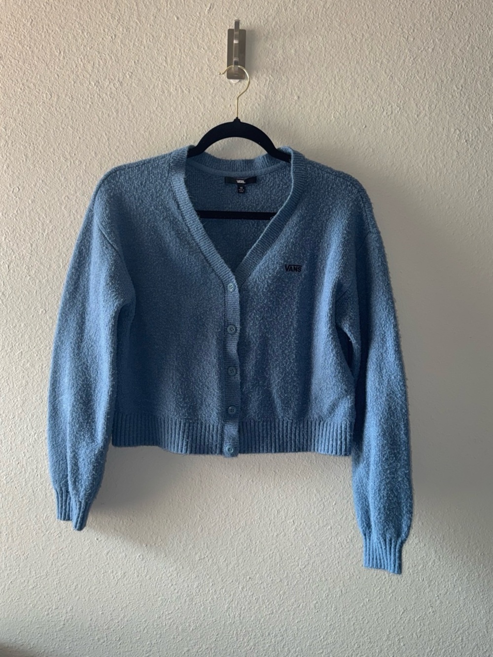 Vans blue cardigan with button up front Size XS